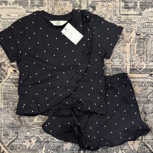 H&M Girls Black and White Polka Dot Set
